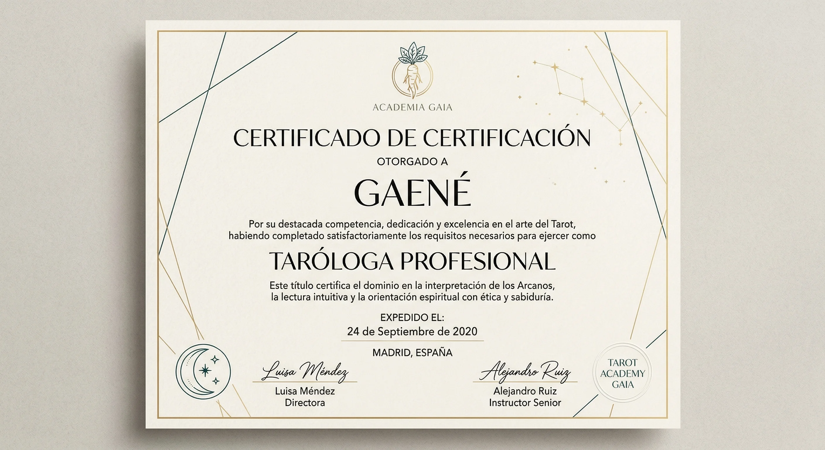 Spanish Certificate